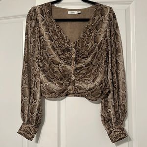 Lush snake print blouse